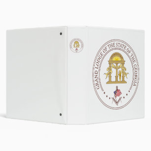 Freemasonry lodge of the state of Georgia 3 Ring Binder