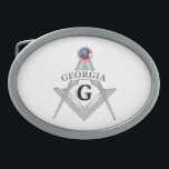 Freemasonry lodge of the state of Georgia Belt Buckle<br><div class="desc">Freemasonry lodge of the state of Georgia</div>