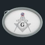 Freemasonry lodge of the state of Georgia Belt Buckle<br><div class="desc">Freemasonry lodge of the state of Georgia</div>