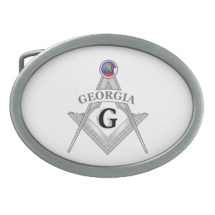 Freemasonry lodge of the state of Georgia Belt Buckle