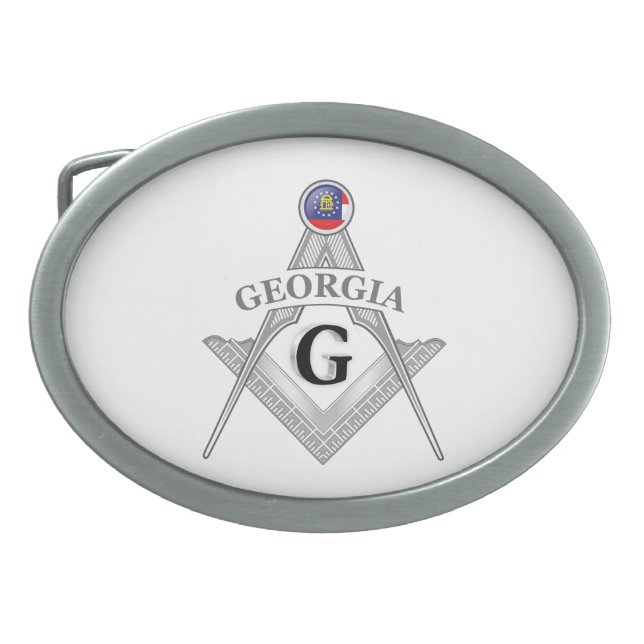 Freemasonry lodge of the state of Georgia Belt Buckle (Front)