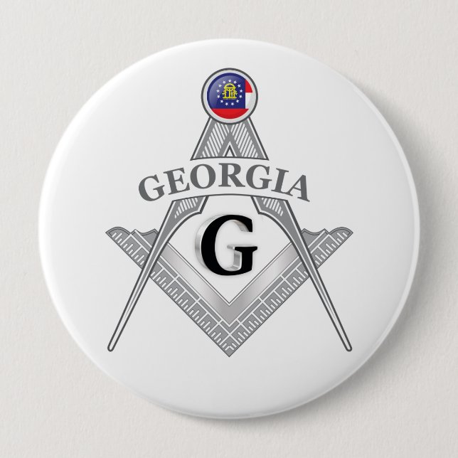 Freemasonry lodge of the state of Georgia Button (Front)