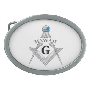 Freemasonry lodge of the state of Hawaii Belt Buckle