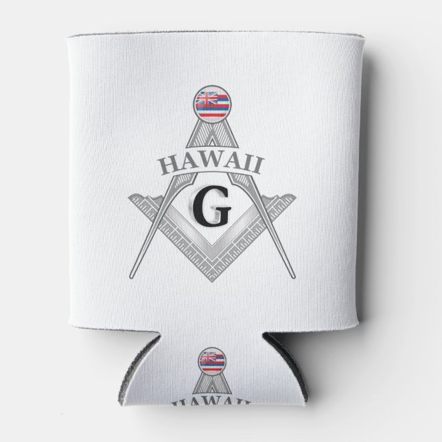 Freemasonry lodge of the state of Hawaii Can Cooler (Front)