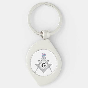 Freemasonry lodge of the state of Hawaii Keychain