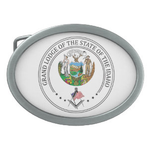 Freemasonry lodge of the state of Idaho Belt Buckle