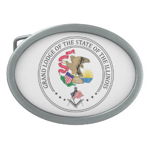 Freemasonry lodge of the state of Illinois Belt Buckle
