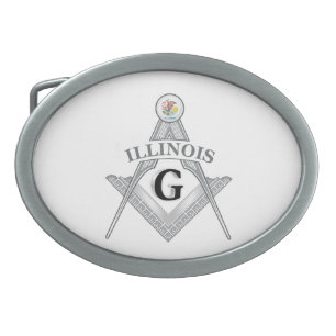 Freemasonry lodge of the state of Illinois Belt Buckle