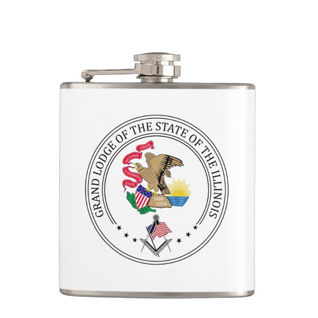 Freemasonry lodge of the state of Illinois Flask (Front)