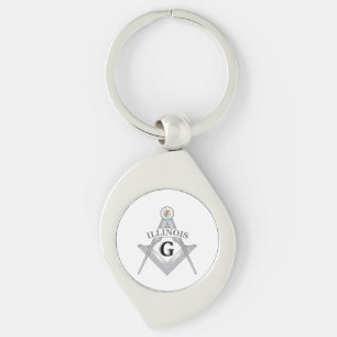 Freemasonry lodge of the state of Illinois Keychain