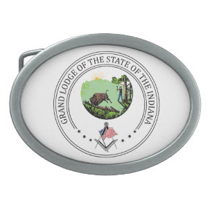 Freemasonry lodge of the state of Indiana Belt Buckle