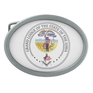 Freemasonry lodge of the state of Iowa Belt Buckle