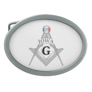 Freemasonry lodge of the state of Iowa Belt Buckle