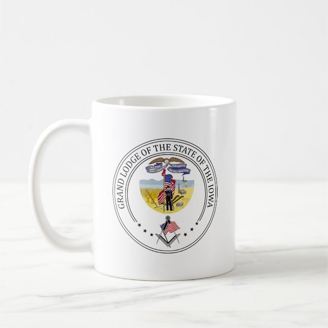 Freemasonry lodge of the state of Iowa Coffee Mug (Left)