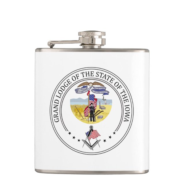 Freemasonry lodge of the state of Iowa Flask (Front)