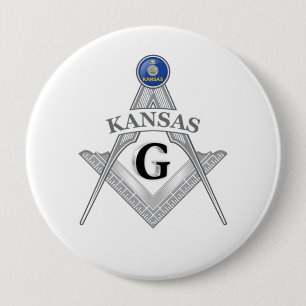 Freemasonry lodge of the state of Kansas Button