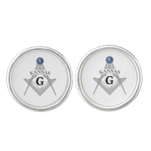 Freemasonry lodge of the state of Kansas Cufflinks