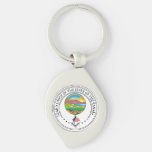 Freemasonry lodge of the state of Kansas Keychain