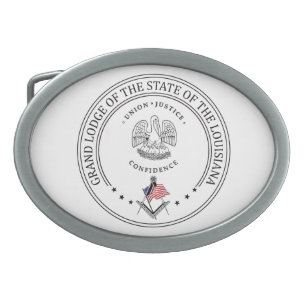 Freemasonry lodge of the state of Louisiana Belt Buckle