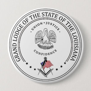 Freemasonry lodge of the state of Louisiana Button