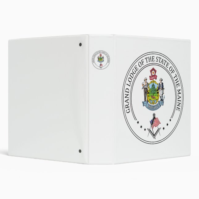 Freemasonry lodge of the state of Maine 3 Ring Binder (Background)