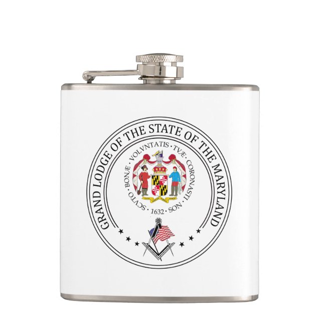 Freemasonry lodge of the state of Mariland Flask (Front)