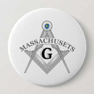 Freemasonry lodge of the state of Massachusets Button