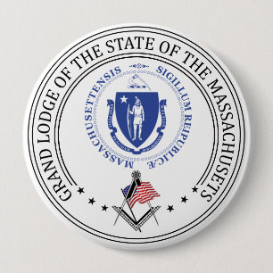 Freemasonry lodge of the state of Massachusets Button