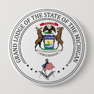 Freemasonry lodge of the state of Michigan Button