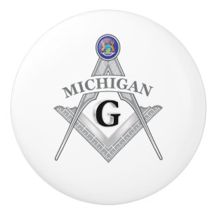 Freemasonry lodge of the state of Michigan Ceramic Knob