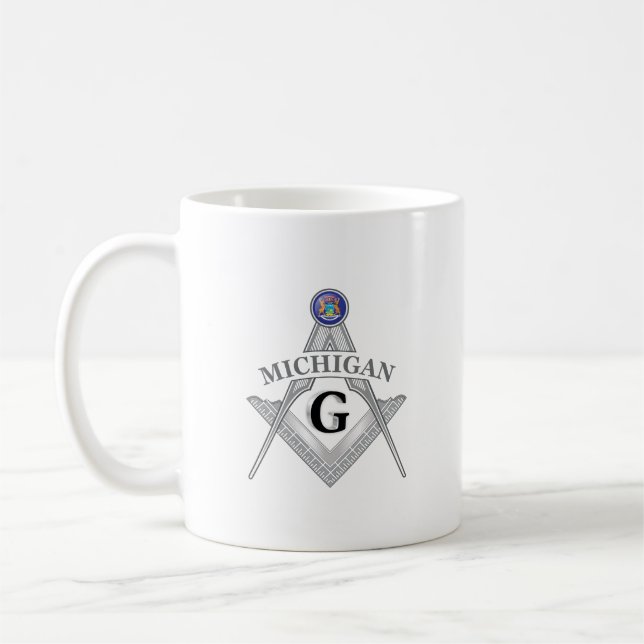 Freemasonry lodge of the state of Michigan Coffee Mug (Left)