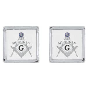 Freemasonry lodge of the state of Michigan Cufflinks