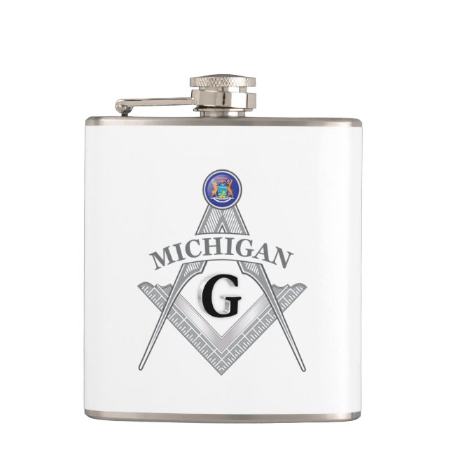 Freemasonry lodge of the state of Michigan Flask (Front)