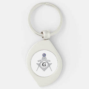 Freemasonry lodge of the state of Michigan Keychain