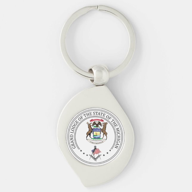 Freemasonry lodge of the state of Michigan Keychain (Front)