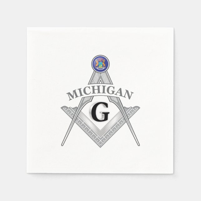 Freemasonry lodge of the state of Michigan Napkins (Front)