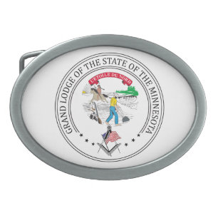 Freemasonry lodge of the state of Minnesota Belt Buckle
