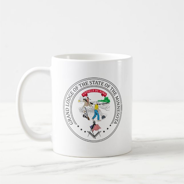 Freemasonry lodge of the state of Minnesota Coffee Mug (Left)