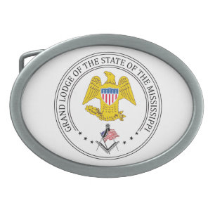 Freemasonry lodge of the state of Mississippi Belt Buckle