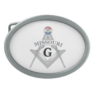 Freemasonry lodge of the state of Missouri Belt Buckle