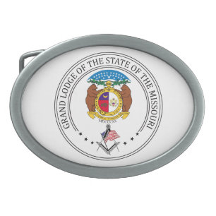 Freemasonry lodge of the state of Missouri Belt Buckle