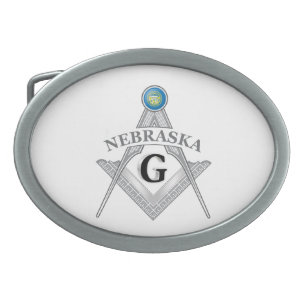 Freemasonry lodge of the state of Nebraska Belt Buckle