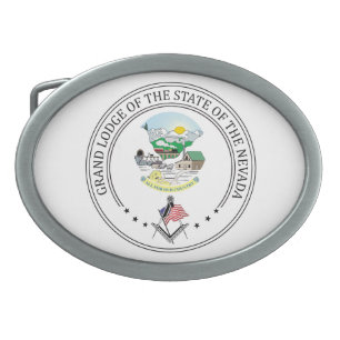 Freemasonry lodge of the state of Nevada Belt Buckle