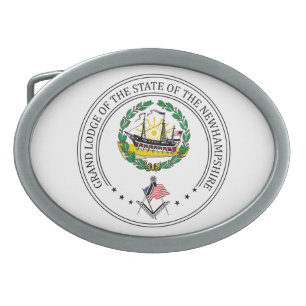 Freemasonry lodge of the state of New Hampshire Belt Buckle
