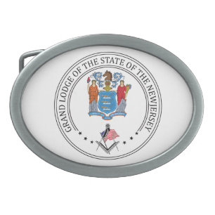 Freemasonry lodge of the state of New Jersey Belt Buckle