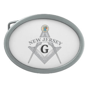 Freemasonry lodge of the state of New Jersey Belt Buckle