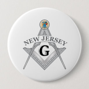 Freemasonry lodge of the state of New Jersey Button