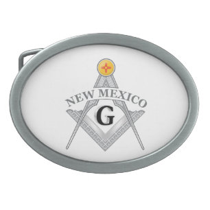 Freemasonry lodge of the state of New Mexico Belt Buckle