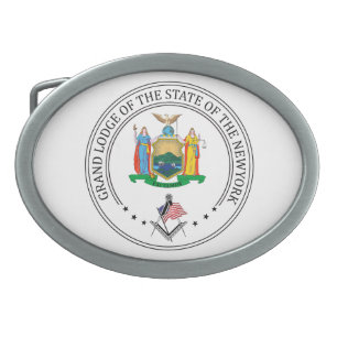 Freemasonry lodge of the state of New York Belt Buckle