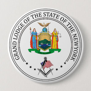 Freemasonry lodge of the state of New York Button